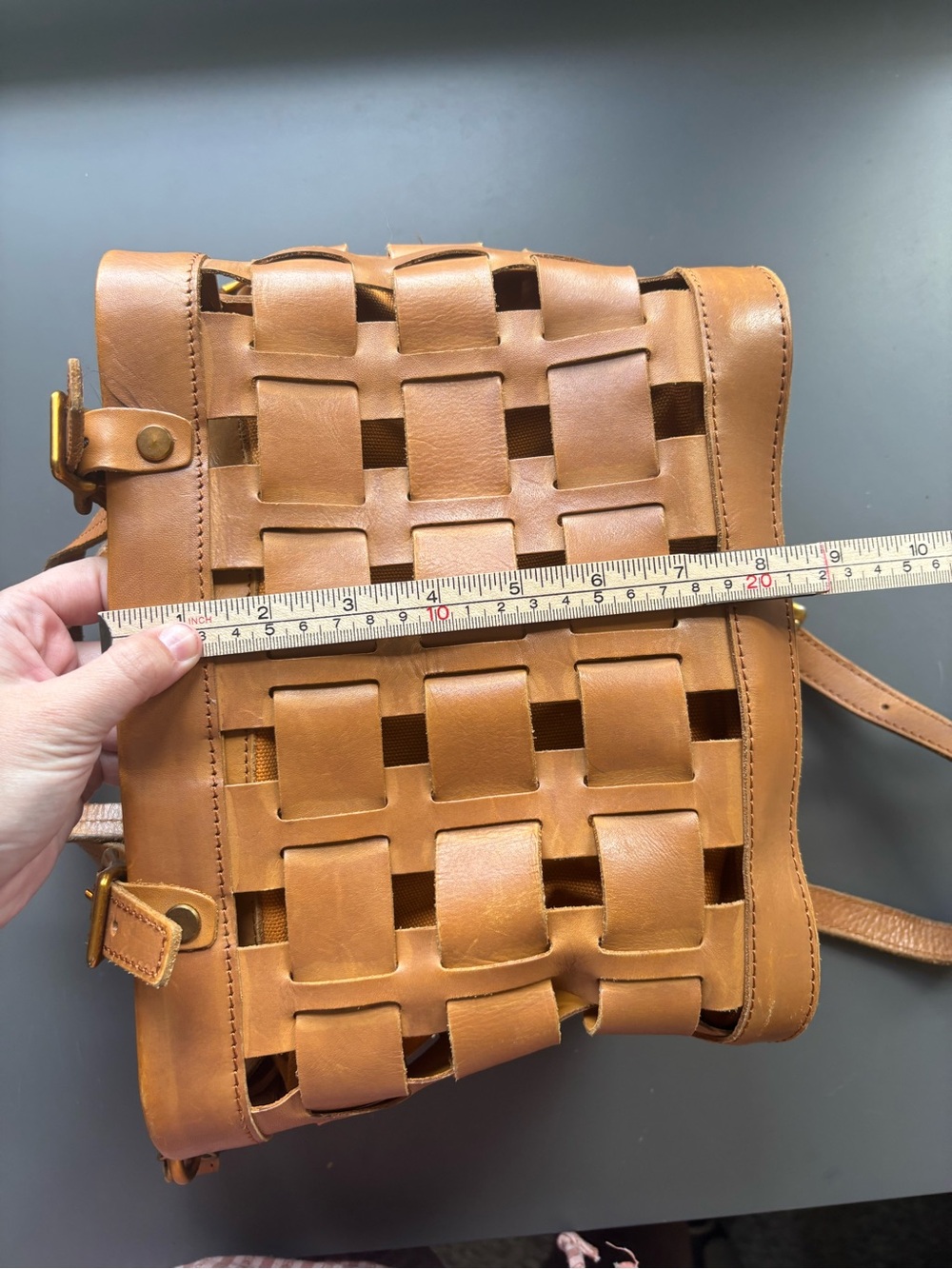 AmeriLeather Woven Basket Purse - Picture 6 of 14